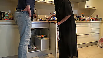 Muslim Milf Gets Rough Sex From British Plumber In Kitchen ..