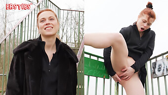 Sarah K'S Public Solo Play: German Hottie'S Outdoor Fingering And Masturbation