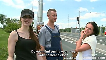 18+ Czech Girl Experiences Outdoor Public Sex