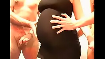 German Pregnant Slut Gets Fucked In A Group