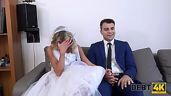 A Debt Collector Forces A Newlywed Bride To Have Sex With Him While Wearing Her White Wedding Dress And Stockings